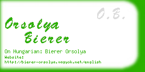 orsolya bierer business card